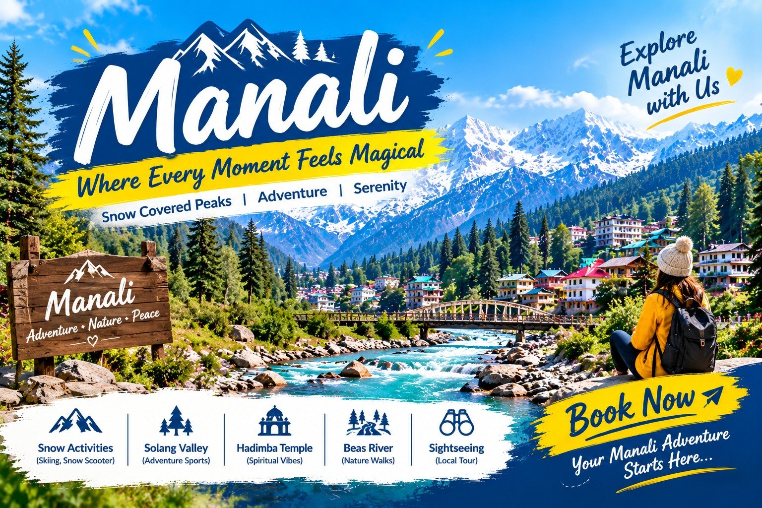 Snowy peaks and rivers of Manali – Tour with HimParisar Tours & Travels