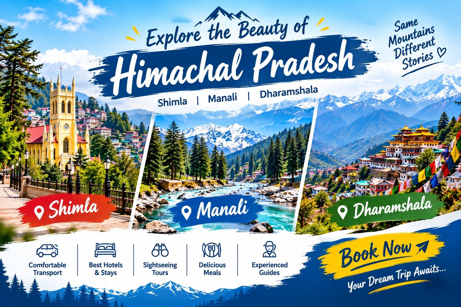 Shimla Manali Dharamshala package from Chandigarh by Talk to HimParisar